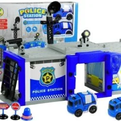 [ "Baterijska policijska postaja + avtomobili na torni pogon, elektronska igrača" ]