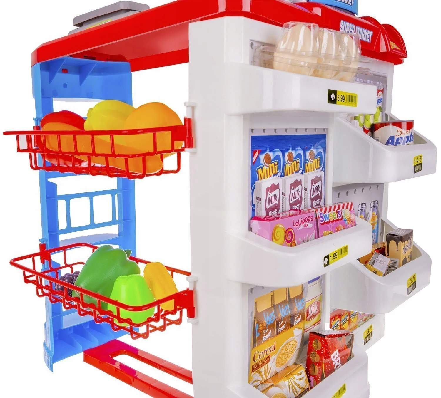 Dolanan toko supermarket bocah-bocah nganggo kranjang blanja