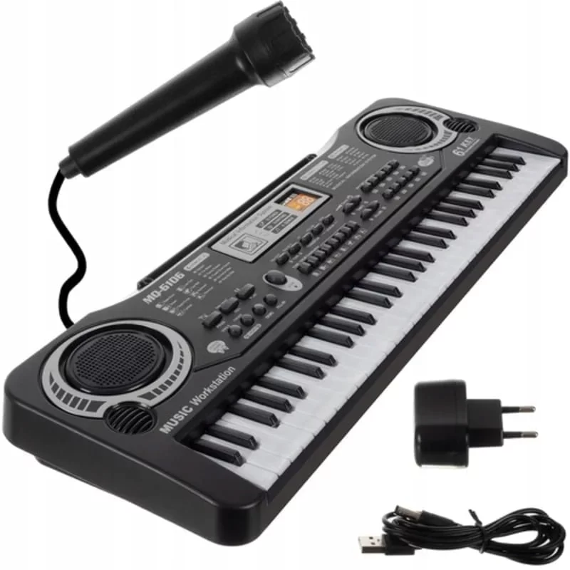 [ "Muške elektroničke klavijature + mikrofon sa 61 tipkom za stvaranje glazbe" ]