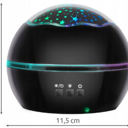 USB LED RGB projektor nočna lučka - menjava projekcij črna