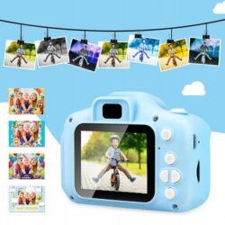 Otroški digitalni fotoaparat LCD SD 450mAh USB moder 12 x200-4