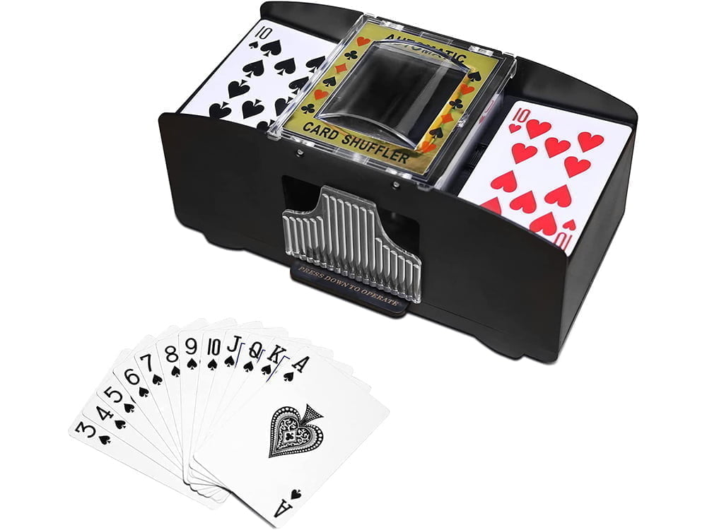 Buldoospok Shuffler Automatico Pieghevole Per Carte – Mescolatore Elettrico Portatile, Nero, Per Giochi Di Carte E Poker
