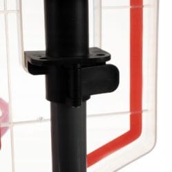 a black pipe with a plastic cover