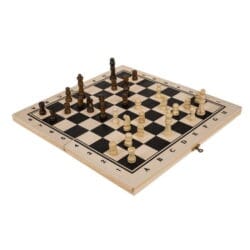 Zložljiv lesen šah 34×34cm šahovnica XL