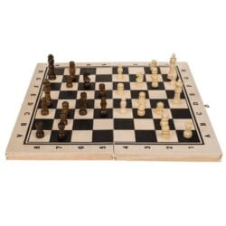 Zložljiv lesen šah 34×34cm šahovnica XL