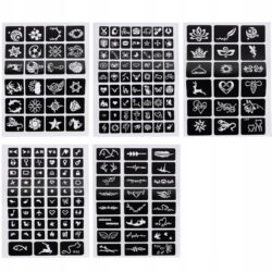 Glitter tattoo set za izdelavo tatujev 186 šablon in bleščice 14 {