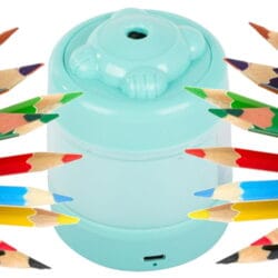 Aku. električni šilček za svinčnike in barvice USB moder