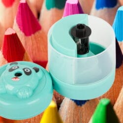 Aku. električni šilček za svinčnike in barvice USB moder