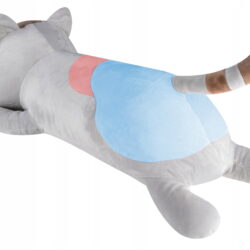 Plišasti podporni valj in blazina 70 cm muca siva