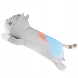 Plišasti podporni valj in blazina 70 cm muca siva