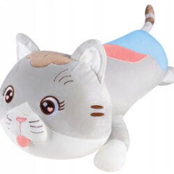 Plišasti podporni valj in blazina 70 cm muca siva