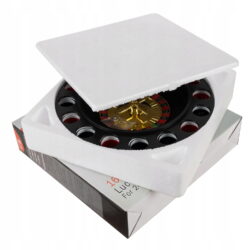 Družabna pivska ruleta 29cm + kozarci 27 a white foam box with a roulette wheel inside