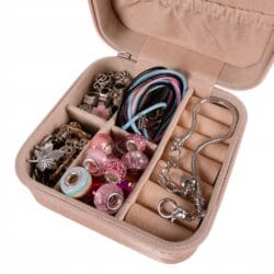 a jewelry box with a variety of beads and bracelets