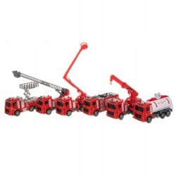 a group of toy fire trucks