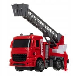 a red and white toy truck