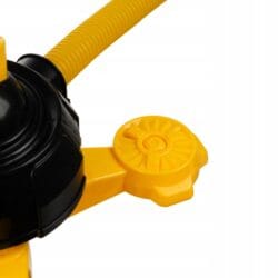 a close up of a yellow toy