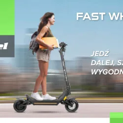 a woman riding a scooter