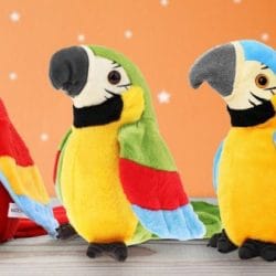 Interaktivna papiga pleše in ponavlja 23cm rdeča