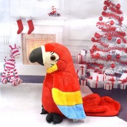 Interaktivna papiga pleše in ponavlja 23cm rdeča