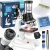 LED educational microscope 1200x for mobile phone + accessories