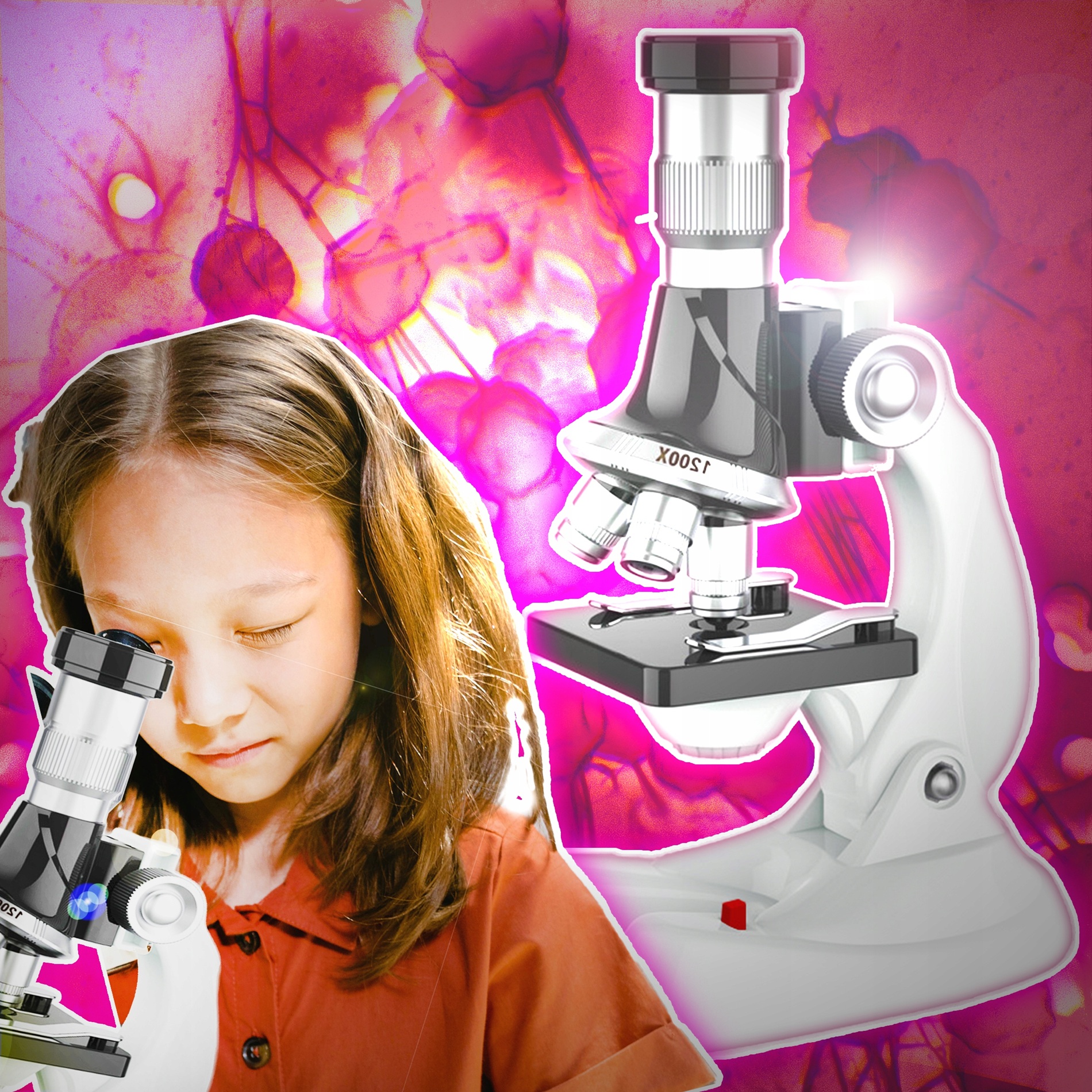 LED educational microscope 1200x for mobile phone + accessories 8 LED educational microscope 1200x for mobile phone + accessories - picture 6