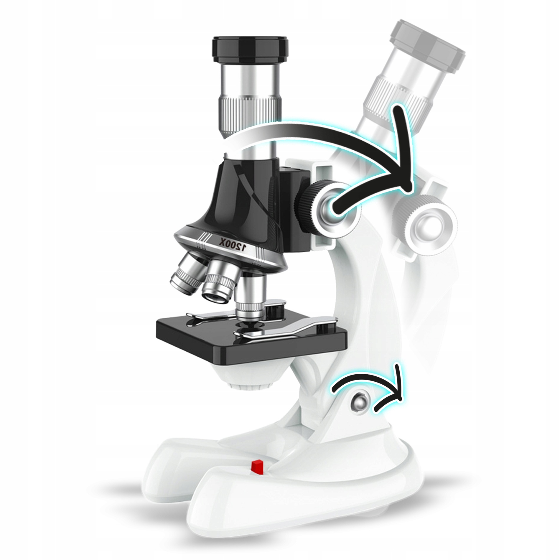 LED educational microscope 1200x for mobile phone + accessories 6 LED educational microscope 1200x for mobile phone + accessories - picture 4