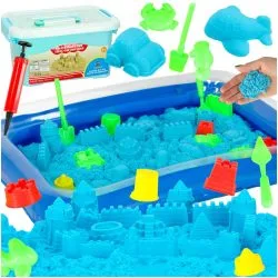 Set kreativni pesek 2kg v škatli moder