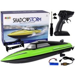 Aku. daljinsko voden motorni čoln 2.4G do 25km/h zelen