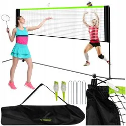 Prenosna nastavljiva športna mreža za odbojko badminton in tenis 310cm