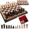 Premium lesen oblazinjen šah 31×31cm in lesene figure