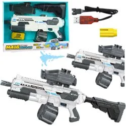 Aku. električna avtomatska vodna puška M416 65cm USB 1350ml Space