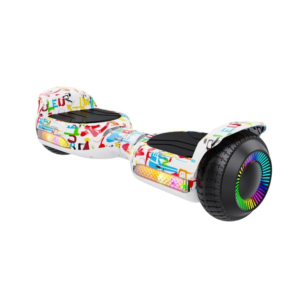 Električno dvokolo skuter rolka LED RGB 100kg Cruiser 10 km/h bela