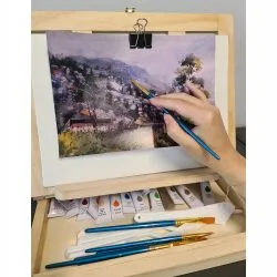 Alternative view of 3v1 45 delni umetniški slikarski set za slikanje v kovčku