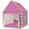 [ "Children's oxford tent house pink 130cm with LED garland for play" ]
