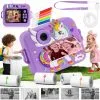 [ "Vijolični otroški LCD instant fotoaparat s tiskalnikom Otroški fotoaparat in 3 trakovi" ]
