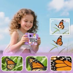 Otroški LCD instant fotoaparat s tiskalnikom + 3 trakovi vijoličen