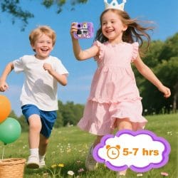 Otroški LCD instant fotoaparat s tiskalnikom + 3 trakovi vijoličen