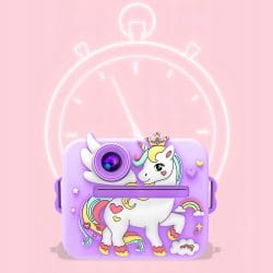 Otroški LCD instant fotoaparat s tiskalnikom + 3 trakovi vijoličen