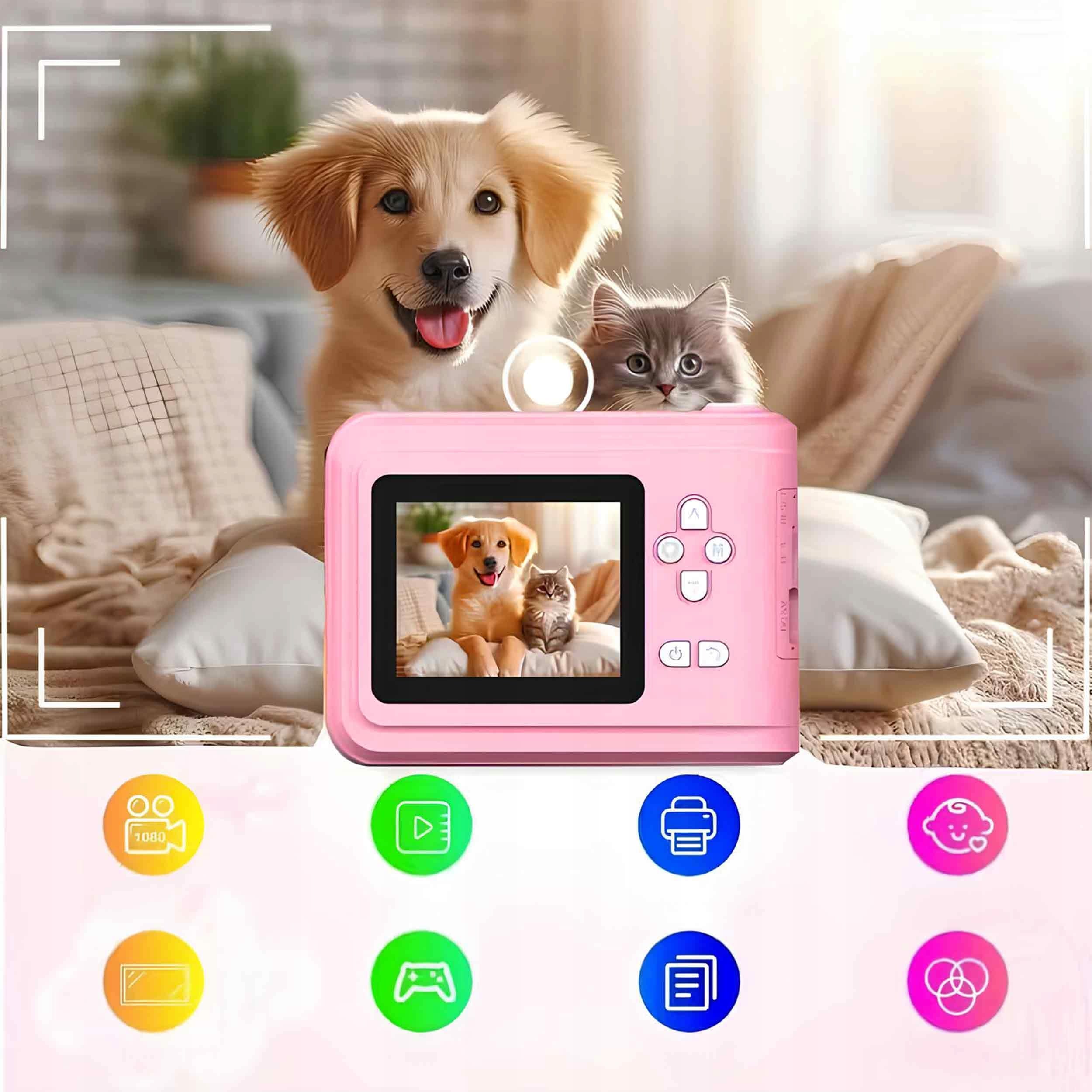Sunny & Fun Crafty Cam | Fotocamera Istantanea Per Bambini Con Stampina Termica E Video HD | Gioco Educativo 6+ Anni (Rosa)
