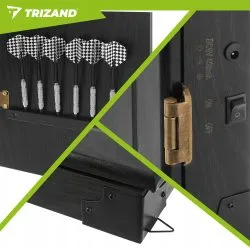 Elektronički pikado s LCD-om u drvenom ormariću za 16 igrača