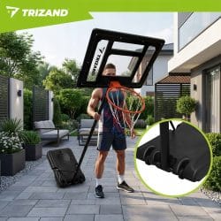 Nastavljiv prostostoječi košarkaški koš do 259cm + žoga