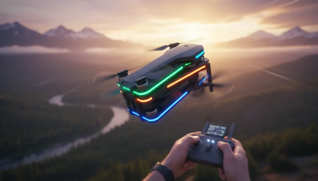 Odkrijte svet iz zraka: Predstavljamo aku LED zložljiv dron s HD kamero