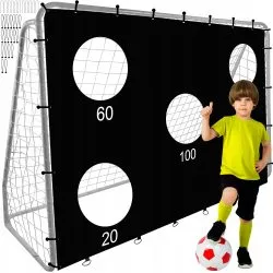 Kovinski nogometni gol in podloga za natančnost 240x170cm