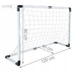 Začetniški komplet nogometni gol in žoga 120x80cm