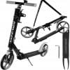 Alu. zložljiv otroški skiro do 100kg gumirana kolesa 200mm ABEC-7 siv Spido