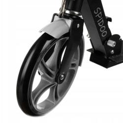 Alu. zložljiv otroški skiro do 100kg gumirana kolesa 200mm ABEC-7 siv Spido