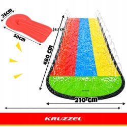 Vodni tobogan s fontano in blazinami 480cm