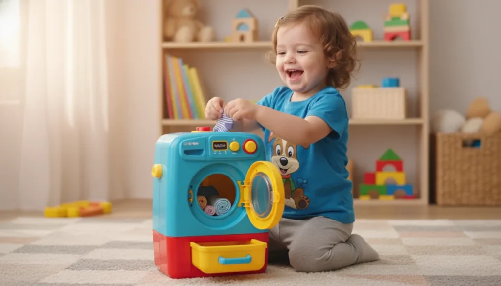 Interactive Battery Operated Washing Machine 25cm + Sound Effects - Eigraca.si Online Store