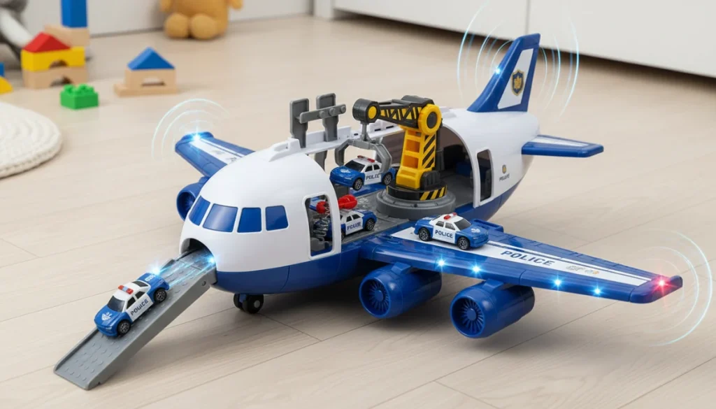 LED Interactive Folding Police Airplane Sound 63cm - Eigraca.si Online Store