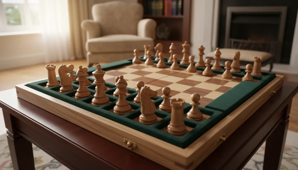 Premium Wooden Padded Chess 31×31cm And Wooden Pieces - Eigraca.si Online Store